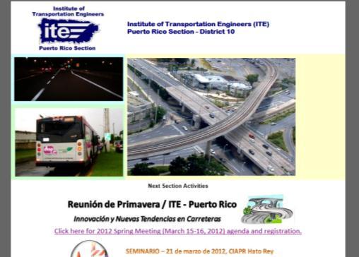 services in the Directory. A total of 14 transportation-related businesses sponsored the Puerto Rico Section Activities through the year 2011.