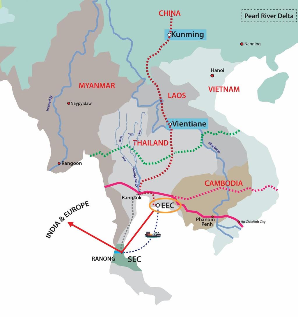 THAILAND & CLMV - ACMECS CONNECTIVITY N-S Corridor Kunming