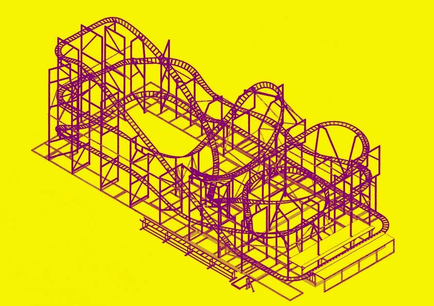 First drop Slalom Immelmann-Turn 360 carousel Unbanked curve Start of rotation Economically attractive The Maurer Xtended SC 2000 is designed as a standard coaster.