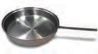 5 litres, stainless steel frying pan (used as lid for 7L cooking pot) 01 5 litres, stainless steel or aluminium cooking pot with lid 05 1 litre, stainless steel bowl 05 Stainless steel plates 05