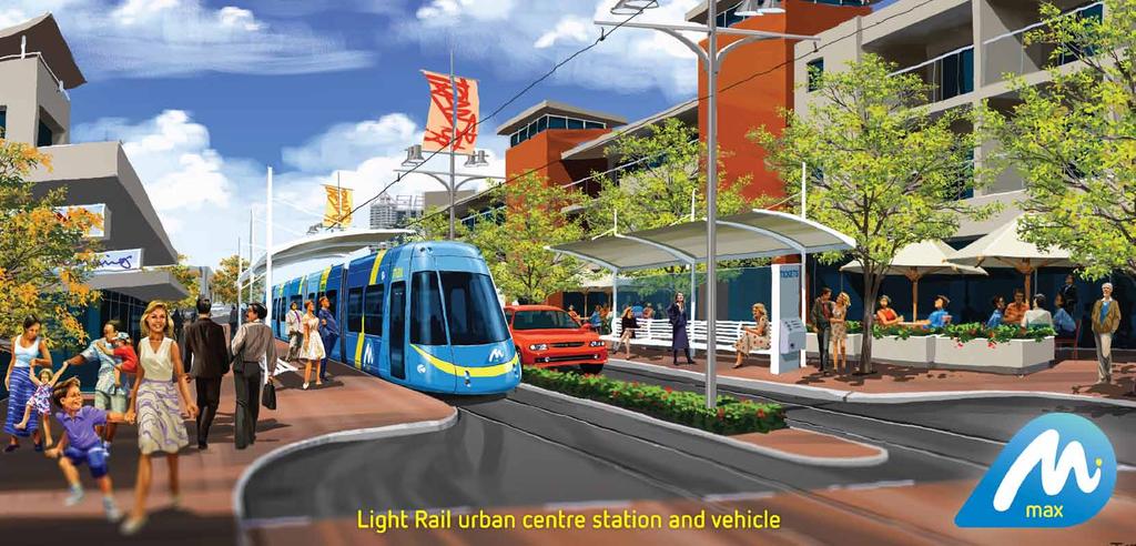 3. Light Rail The State Government has announced plans for light rail to move large volumes of people during peak hours.