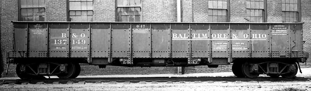 O-17 and subclasses 2543 cars, 12% of the gondola fleet O-17 137149 in a 1905 Cambria Steel Car Company builder image.
