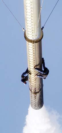 repairs. Ultrasonic thickness measurments and inspections of industrial objects using rope access methods.