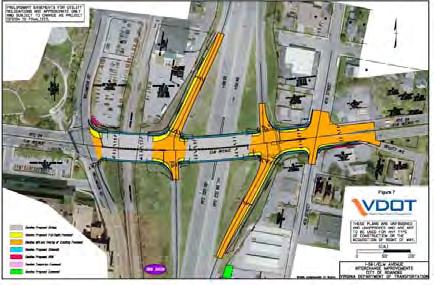 The project also includes implementing a diverging diamond interchange concept which will reduce the right of way impacts, simplify traffic signal operations and reduce impacts to streams and