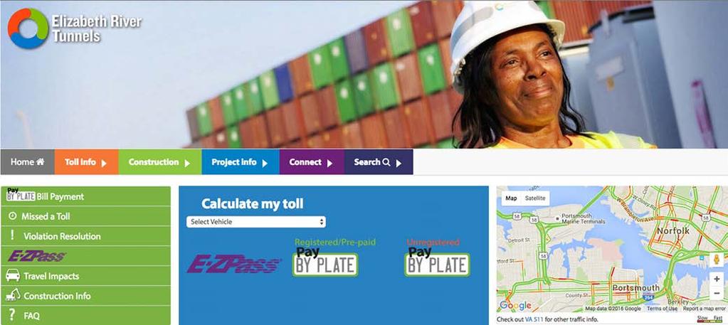 A New Look for DriveERT.com When the new DriveERT.com website launched in June 2015, visitors were introduced to a brand new look for the Elizabeth River Tunnels (ERT) Project.