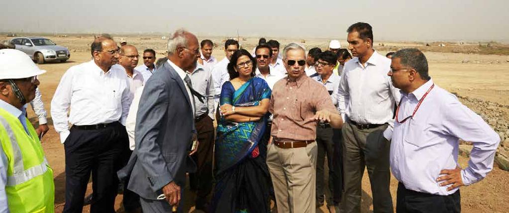 Vol VI Issue V May 2018 Civil Aviation Secretary visits NMIA project site Mr. Rajiv Nayan Choubey, Secretary, Ministry of Civil Aviation visited the NMIA project site along with Dr.