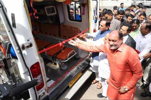 GVK EMRI GVK EMRI Gujarat launches boat ambulance and 108 Emergency mobile app Hon ble Chief Minister of Gujarat Shri Vijay Rupani launched the GVK EMRI 108
