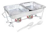 Shipped in convenient zip tear PDQ 8 FORMAL CATERING 70266 ChalkBoard Chafer Fold-Away Bestseller with caterers!