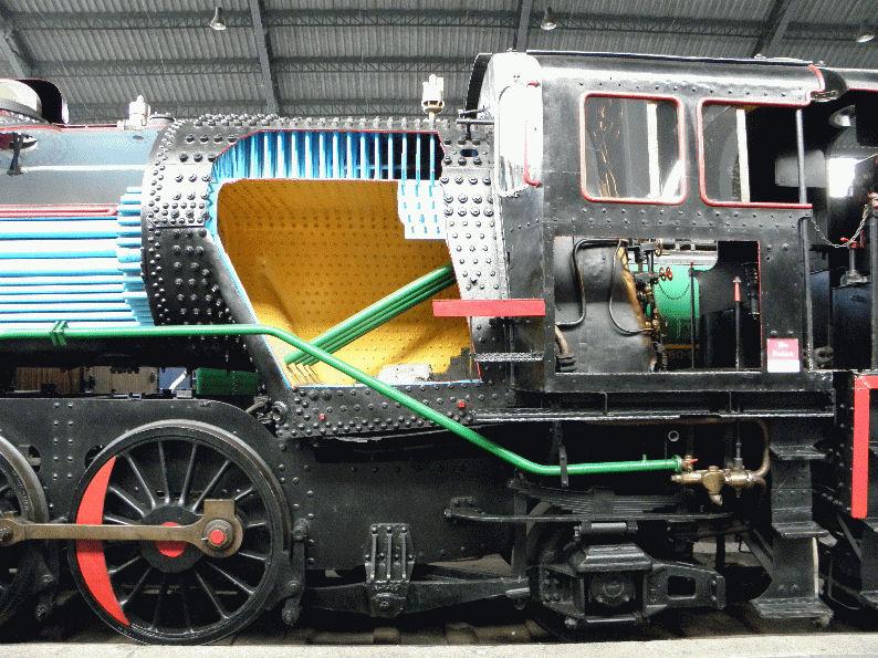 Of particular interest was a stripped down loco which allows visitors to view all the working parts.