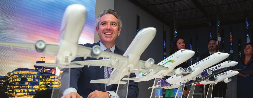 Embraer chief commercial officer Arjan Meijer says the airline has the ability to convert the aircraft to the E175-E2 if major US airlines attain scope clause relief in their pilot contracts.