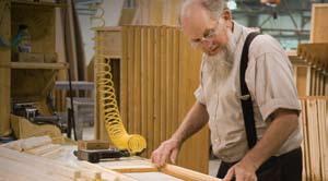 Amish craftsmen who build with well-honed woodworking