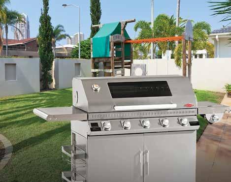 Designed to impress, choose from stainless steel or black enamel with integrated side burner and rust resistant grills. 1.