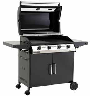 DISCOVERY 1000R 5 BURNER BD47652 roasting hood with window and Porcelain coated cast iron cooktop with wire chrome warming rack and side burner.