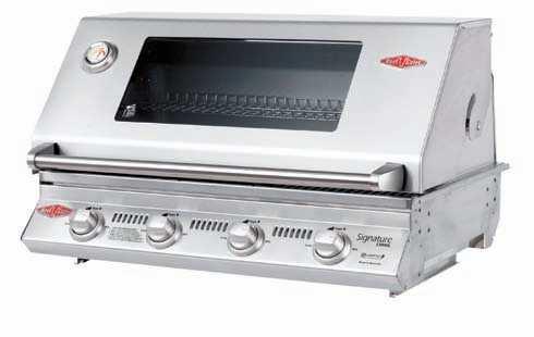 SIGNATURE 3000S 4 BURNER BS12840 Stainless steel roasting hood with large glass viewing window.