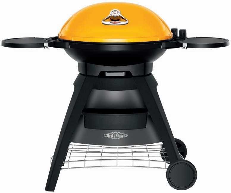 BUGG BIGG BUGG AMBER BB722AA Easy clean amber vitreous enamel coated hood with spring assist. Extra large cooking surface with versatile ½ plate ½ grill. Rust resistent enamelled cast iron cooktop.