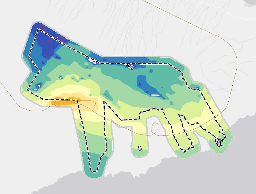Integrated Noise Model Analysis generating average sound level (Leq) contour Haleakalā National Park Park boundary