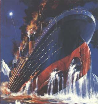 The Titanic collided with the berg at 11:40. The vessel seen by the Californian stopped at this time. The rockets sent up from the Titanic were distress signals. The Californian saw distress signals.