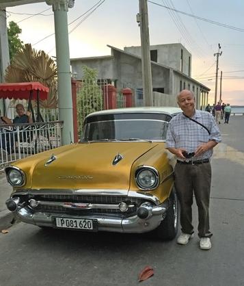 from the 50's were present along with newer cars made in countries other than the U.S. Manny told us to be careful crossing the street because many of the old cars had no brakes!