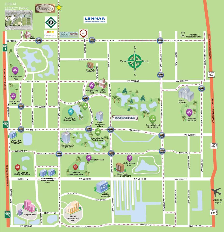 LOCATION OVERVIEW DORAL LEGACY PARK @ NW 82nd Street and NW 114th Avenue NW 114th Avenue park is