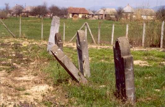 wooden grave marker.