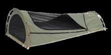 SAVE 200 LACHLAN KING SINGLE SWAG Traditional canvas 3 pole dome style swag.