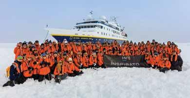 EXPEDITIONS BY PRIVATE CHARTER In the last several years the 148-guest National Geographic Explorer has served as the platform for a major climate awareness summit in the Arctic; and the 102-guest