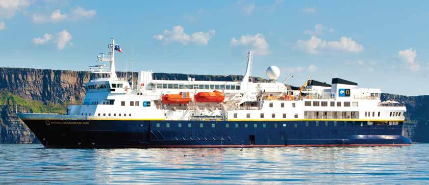 NATIONAL GEOGRAPHIC EXPLORER CAPACITY: 148 guests in 81 outside cabins. REGISTRY: Bahamas. OVERALL LENGTH: 367 feet.