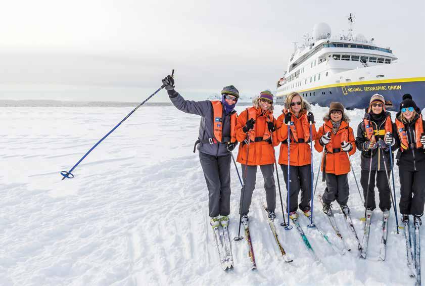 ACTIVELY EXPLORE EVERY DAY, IN MANY WAYS National Geographic Explorer and National Geographic Orion Antarctic itineraries are crafted by explorers, and every itinerary point features opportunities to