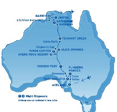 Australia on a 13 day guided tour.