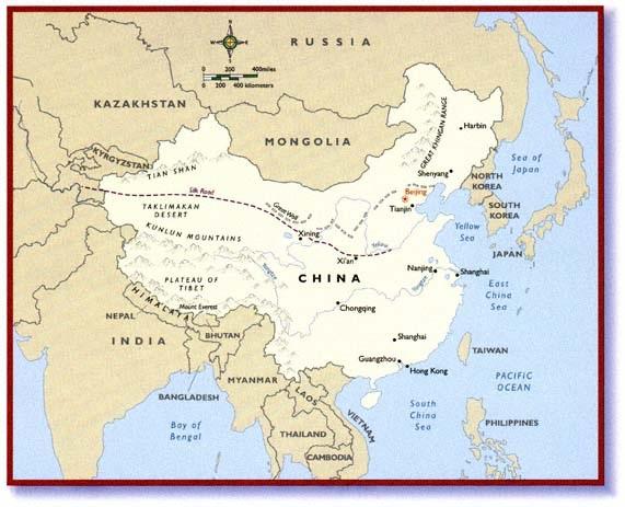 Page 5 Map of China About 2,000 years ago, the Chinese thought their country was at the center of the world.