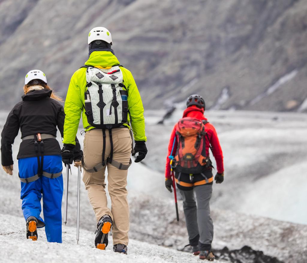 You will learn about all the safety procedures as you are going on an unforgettable glacier hike.