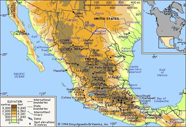 2. Sierra Madre Mountains Mountain system in Mexico Three major chains: the Sierra Madre Occidental in the west, the Sierra Madre Oriental in the east,