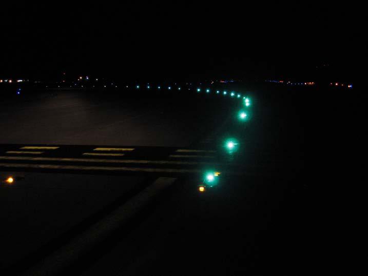 Airport Lighting Enhanced Taxiway Center Lights Alternating Yellow and