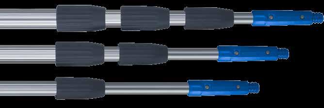 16 Telescopic poles LEWI 02 2018 Telescopic pole system Two-section. High-quality processing and very stable. A specifically adjusted sliding block secures against rotation.