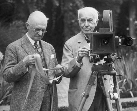 STATION 3: THE MOTION PICTURE Thomas Alva Edison and colleague George Eastman, the founder of Kodak and inventor of