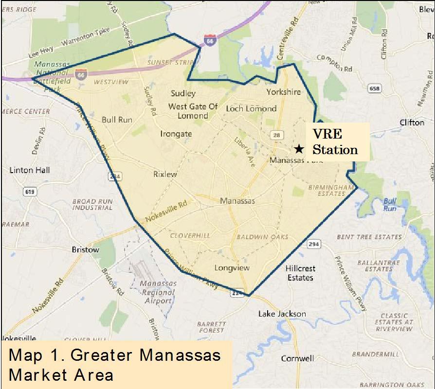 Residential Development Potential Development in Manassas Park s central area will compete within a market area that encompasses, the city, Manassas and parts of northeastern Prince William County.
