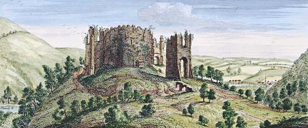 ABOVE: Fig. 4. Restormel Castle, from the west. S & N. Buck, 1734. (Detail).