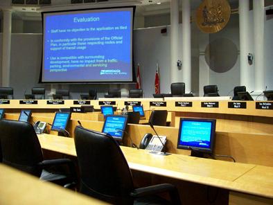 The systems also allow for the digital recording and transmission of Council meetings, with potential for future Pod-casting.