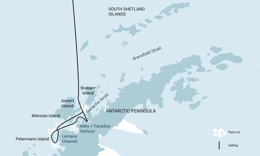 Antarctic Peninsula - Basecamp The best activity voyage in Antarctica Title: Antarctic Peninsula - Basecamp Dates: 7 Nov - 18 Nov, 2018 Tripcode: Duration: Ship: Embarkation: Disembarkation: