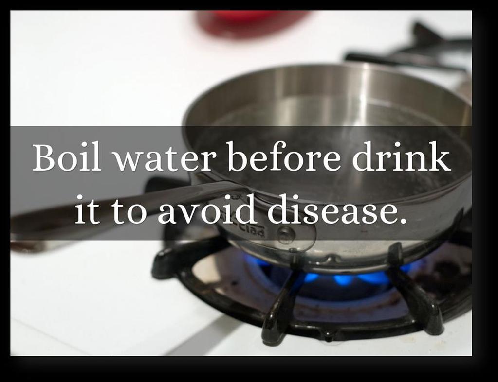 Boiling water is probably the easiest and most reliable way of rendering personal quantities of water from an unknown source safe to drink.