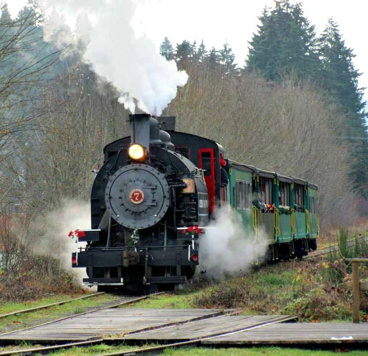 APR Port Alberni Steam Excursion Successful Model 7 miles of track within City of Port Alberni to McLean Mill National Historic Site 1929 "Baldwin" steam train In 2014, over 7,000 people rode the