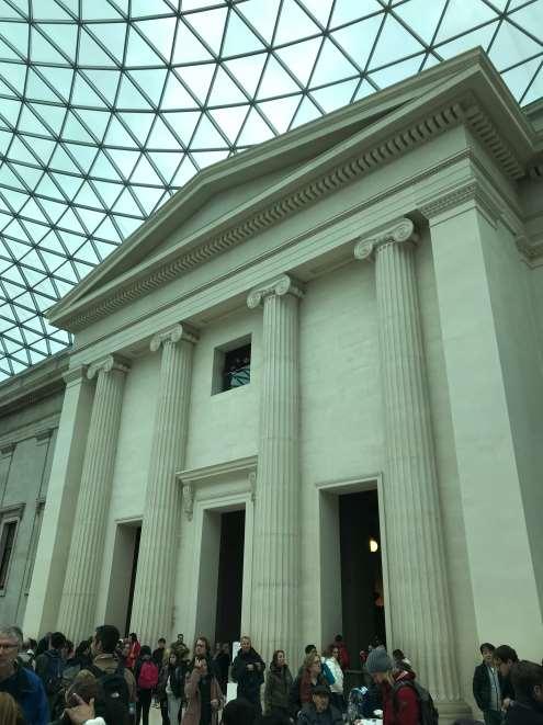 The British Museum The Rosetta Stone is a stone with writing on it in two languages (Egyptian and Greek), using