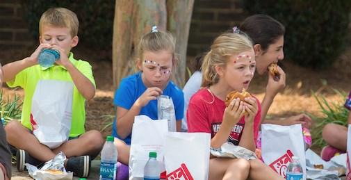 Friday Family Fun Day Chick-fil-A provides lunch to all the campers and their