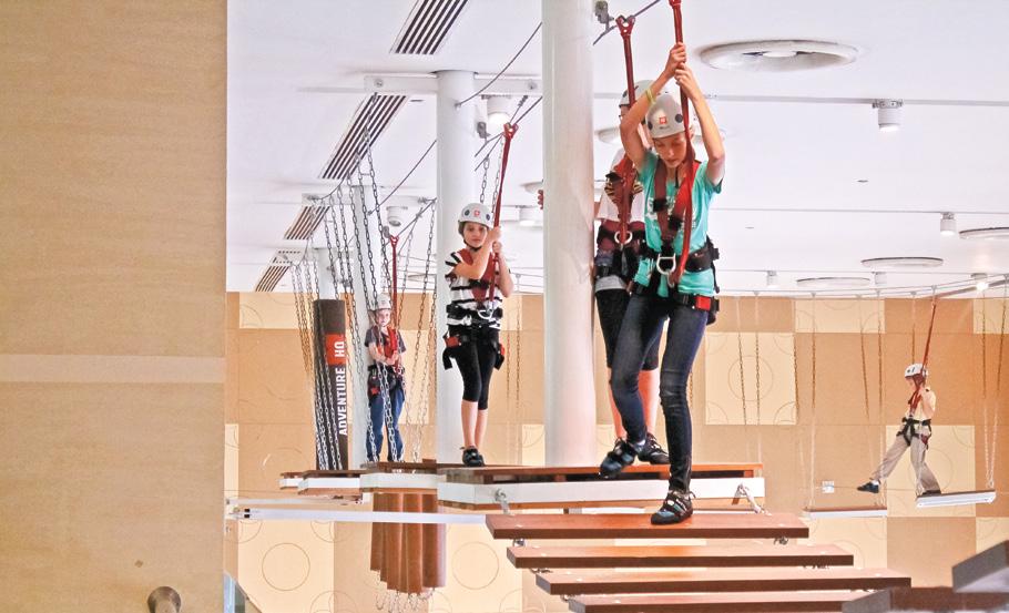 Ropetopia offers a wide range of difficulty levels appropriate for ages 5 and up. The supporting structure can be attached, suspended or self standing.