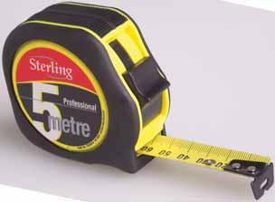 SERIES Professional Tape Measure 4 rivet end hook for extra strength on 8m tapes Double nylon coated matte finish blade for abrasion resistance Rubber sides and grip