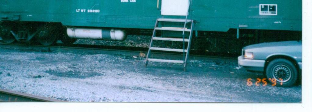 To a rail gang, when I pulled into the property, I was excited to see the long string of green boxcars that had been rebuilt into camp cars.
