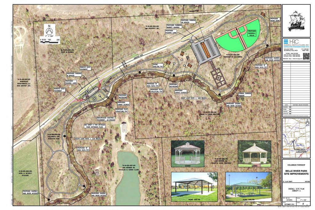 Fig. 1: Belle River Park Master Plan Columbus