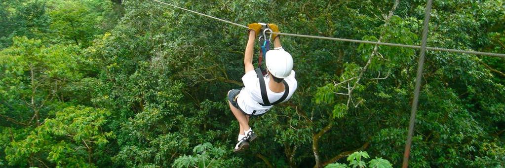 Zip Line Canopy Tour 3 Cost per person from: $95 Cost per child from: $87 Includes: Guide, bottled water, fresh fruit.