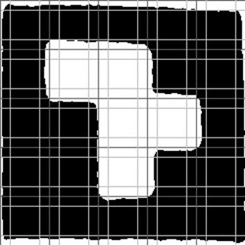 kako rubovi nisu savršeni i da u kvadratima koji bi trebali biti jedne boje postoje i dijelovi druge boje ukoliko se gleda u blizini rubova.