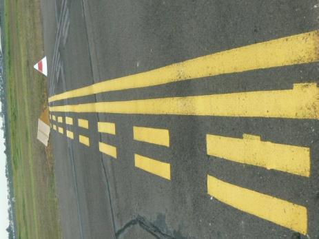 Taxiway Edge Marking A double yellow line used to mark the